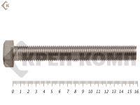 Болты с полной резьбой, нержавеющие DIN933 А2 20х160 (10 шт)