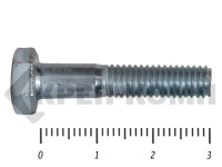 Болты DIN 931, с неполной резьбой, цинк, 6х 30 мм, пр.8.8 МОСКРЕП (2.5кг/278)
