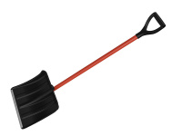 Лопата снегоуборочная 380х365мм пластиковая с планкой, алюминиевый черенок с V-обр.ручкой"Витязь"