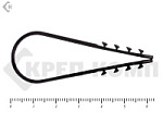 Дюбель хомут для крепления кабеля, цвет-чёрный, круглый 19х25 (100шт) – фото