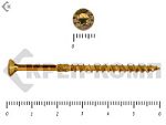 Саморезы Конструкционные, потай Torx, желтый цинк   3.5х 50 мм (200 шт) – фото