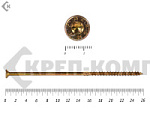 Саморезы Конструкционные, потай Torx, желтый цинк   8.0х260 мм ПРОФИ HIMTEX (50 шт) – фото