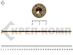 Саморезы Конструкционные, потай Torx, желтый цинк   12х600 мм (25 шт) – фото