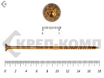 Саморезы Конструкционные, потай Torx, желтый цинк   6.0х180 мм ПРОФИ HIMTEX (10 шт) – фото