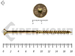 Саморезы Конструкционные, потай Torx, желтый цинк   10х180 мм (50 шт) – фото