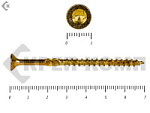Саморезы Конструкционные, потай Torx, желтый цинк   4.5х 70 мм (20 шт) – фото
