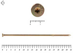 Саморезы Конструкционные, потай Torx, желтый цинк   8.0х320 мм (50 шт) – фото