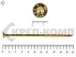 Саморезы Конструкционные, потай Torx, желтый цинк   8.0х220 мм (100 шт) – фото