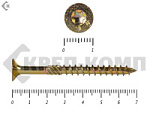 Саморезы Конструкционные, потай Torx, желтый цинк   4.5х 70 мм ПРОФИ HIMTEX (200 шт) – фото