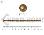 Саморезы Конструкционные, потай Torx, желтый цинк   8.0х240 мм ПРОФИ HIMTEX (100 шт) – фото